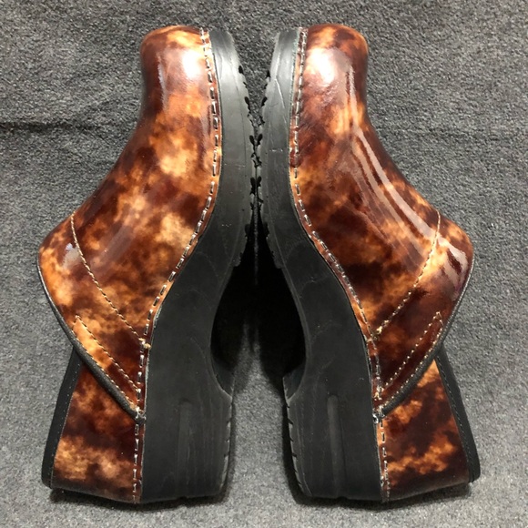 Sanita Danish Marbled Patent Leather Womens Clogs Size 37 US 6 - Picture 7 of 10